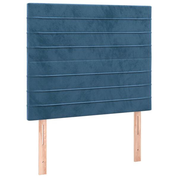 vidaXL Hoofdbord donkerblauw 90x5x118/128 cm fluweel
