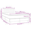 vidaXL Boxspring met matras en LED stof zwart 120x190 cm