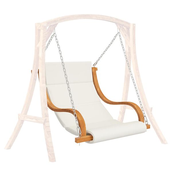 vidaXL Schommelstoel zonder schommelframe met kussen gebogen hout