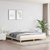 vidaXL Bedframe zonder matras stof cr&egrave;mekleurig 180x200 cm