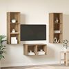 vidaXL Tv-meubelset Artisan Eiken 37 x 37 x 107 cm Bewerkt hout