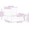 vidaXL Opslag bed met matras met matras Cr&egrave;me 180 x 200 cm Polyester