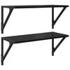 vidaXL Wandplanken Muurmontage 2 st Zwart Eiken 60 x 25 x 25,5 cm
