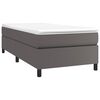 vidaXL Boxspring bed kunstleer grijs 80x200 cm