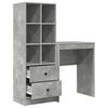 vidaXL Bureau met lade 2 pcs Beton Grijs