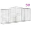 vidaXL Schanskorven 30 st gewelfd 300x50x120/140 cm ijzer
