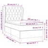 vidaXL Boxspring met matras fluweel zwart 80x200 cm