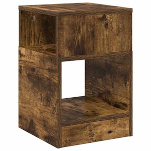 vidaXL Bijzettafel Gerookt eiken 30,5 x 30 x 45 cm Bewerkt hout