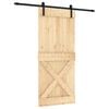 vidaXL Schuifdeur 90 x 210 cm Massief Grenenhout (Niet-Behandeld)