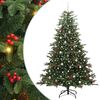 vidaXL Kunstkerstboom Groen 240 cm PVC en Metaal en Plastic