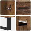 vidaXL Hoge kast met lade 2 pcs Oud Hout Bewerkt hout