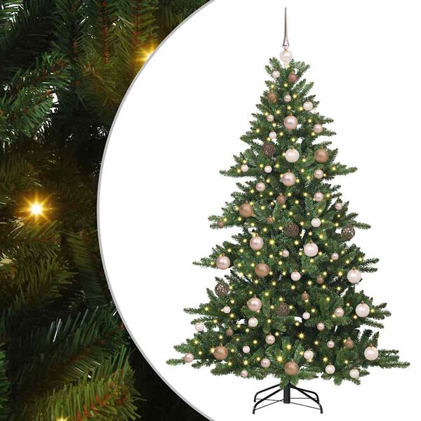 vidaXL Kunstmatige Inklapbare Kerstboom Groen 180 cm PVC en staal