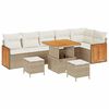 vidaXL Tuinbankenset 11 st 7-Aantal zitplaatsen Beige en Cr&egrave;me