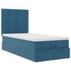 vidaXL Ottoman bed met matrassen en LED's 80x200cm fluweel donkerblauw