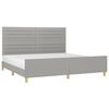 vidaXL Bedframe zonder matras stof lichtgrijs 200x200 cm