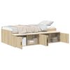 vidaXL Bedframe met lade Sonoma Eiken 80 x 200 cm Bewerkt hout
