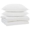 vidaXL Dekbed met kussen 3 st Wit Microfibre