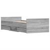 vidaXL Bedframe met hoofd- en voeteneinde grijs sonoma 100x200 cm