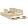 vidaXL Opbergbedframe met lade Sonoma Eiken 140 cm Bewerkt hout