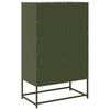 vidaXL Hoge kast 68x39x111,5 cm staal olijfgroen