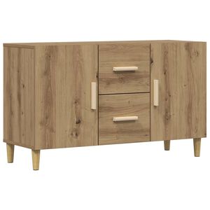 vidaXL Dressoir 100x36x60 cm bewerkt hout artisanaal eikenkleurig