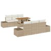 vidaXL Tuin Sofa Set met opslag 7 pcs Beige Poly riet