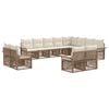 vidaXL Tuinbankenset 12 pcs Beige en Cr&egrave;me Wit poly rattan