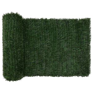 vidaXL Kunstmatige omheining Donkergroen 1 x 6 m PVC en staal