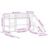 vidaXL Kinderhoogslaper met glijbaan grenenhout zwart 90x190 cm