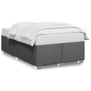 vidaXL Bedframe zonder matras 120x200 cm stof donkergrijs