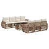 vidaXL Tuinbankenset 8 st Beige en Cr&egrave;me Wit poly rattan