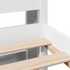 vidaXL Bed met boekenkast zonder matras grenenhout wit 135x190 cm