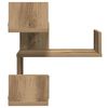 vidaXL Hoekwandschappen 2 st 40x40x49,5 cm hout artisanaal eiken