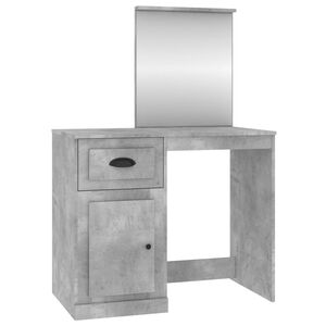 vidaXL Kaptafel met spiegel 90x50x132,5 cm bewerkt hout betongrijs