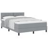 vidaXL Boxspringbed met matras Lichtgrijs 160 x 200 cm Stof