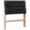 vidaXL Gestoffeerd hoofdbord Zwart 80 cm Massief grenenhout