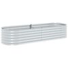 vidaXL Plantenbak verhoogd 240x80x44 cm gegalvaniseerd staal zilver
