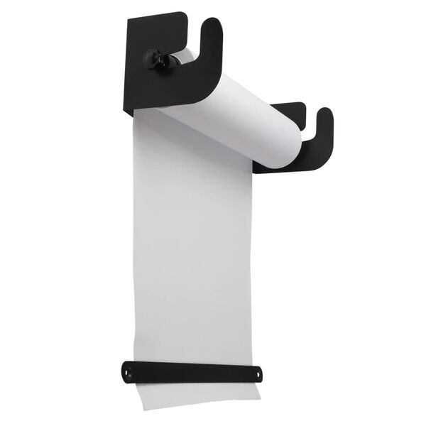 Europel Papierroller wandmontage 46x13x15 cm zwart