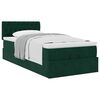 vidaXL Ottoman bed met matras 90x200cm fluweel donkergroen