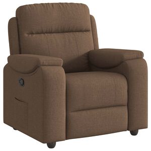 vidaXL Fauteuil verstelbaar stof bruin