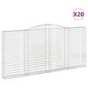 vidaXL Schanskorven 20 st gewelfd 400x30x180/200 cm ijzer