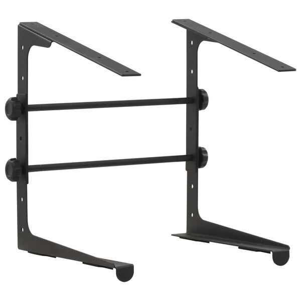 vidaXL Laptopstandaard 30,5x28x(24,5-37,5) cm staal zwart