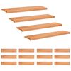 vidaXL Traplopers 16 st 120 x 30 x 2 cm Lak Massief beukenhout