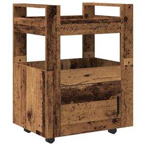 vidaXL Keuken Trolley Oud hout 60 x 45 x 80 cm Bewerkt hout