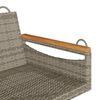 vidaXL Schommelbank 109x62x40 cm poly rattan grijs