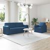 vidaXL Bank 2 pcs Blauw 198 x 78 x 80 cm Stof