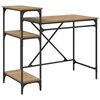 vidaXL Bureau Artisan Eiken Bewerkt hout 105 x 50 x 90 cm