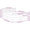 vidaXL LED Box Spring Bed met matras Donkergroen 140 x 200 cm Fluweel