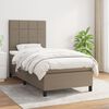vidaXL Boxspring met matras stof taupe 80x200 cm