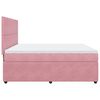 vidaXL Boxspring met matras fluweel roze 200x200 cm